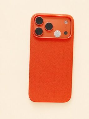 Orange Magnetic Textured Case for iPhone 17 Pro Max